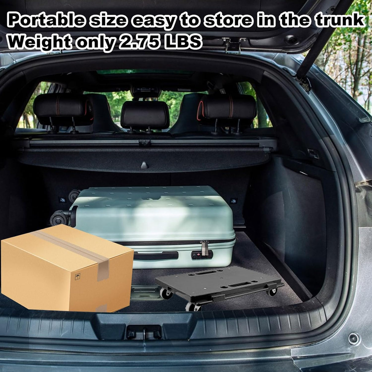 Carretilla de Mudanza, Mini Dolly 4 Ruedas, 500 Lbs, 16.3x11