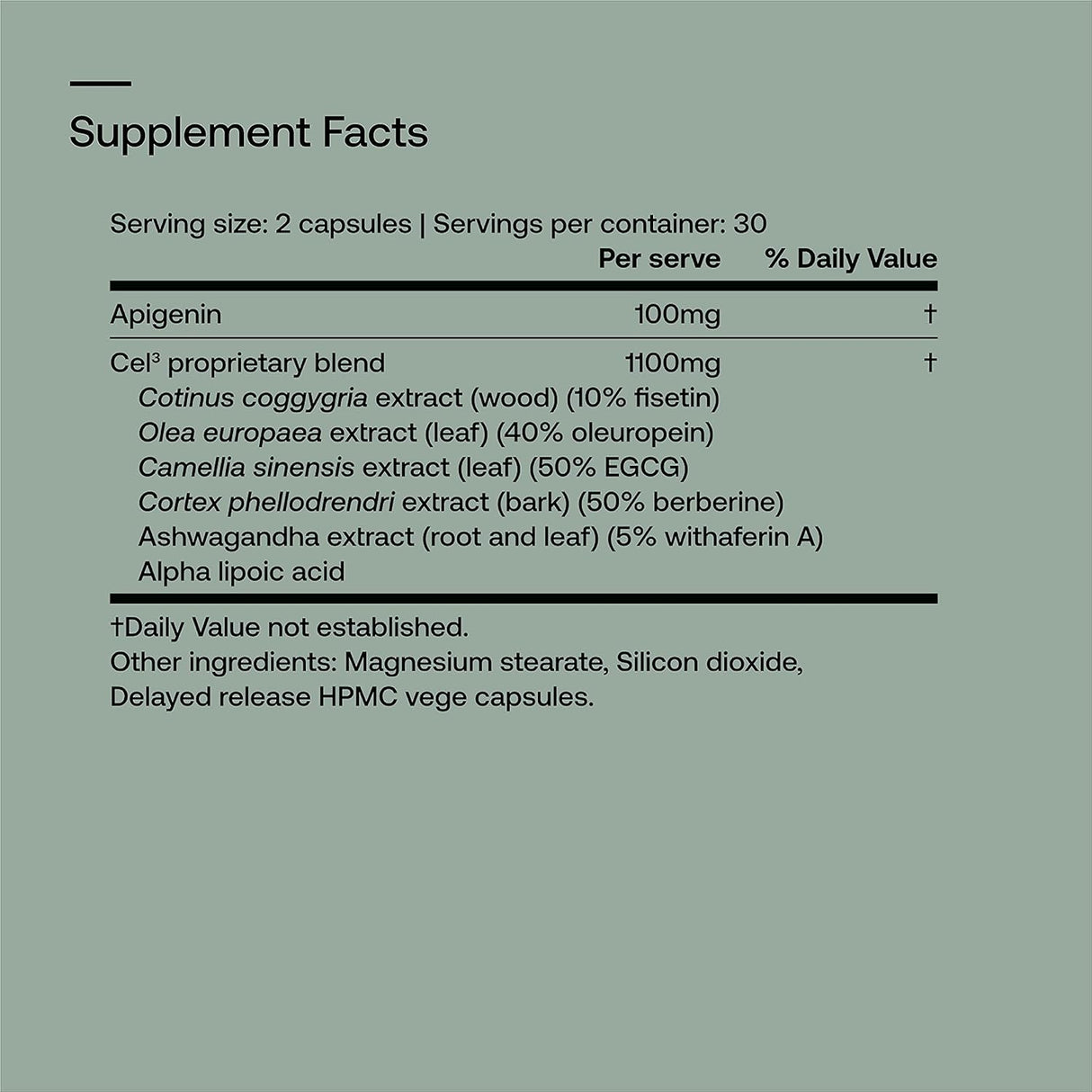Suplemento de células madre con fisetina SRW