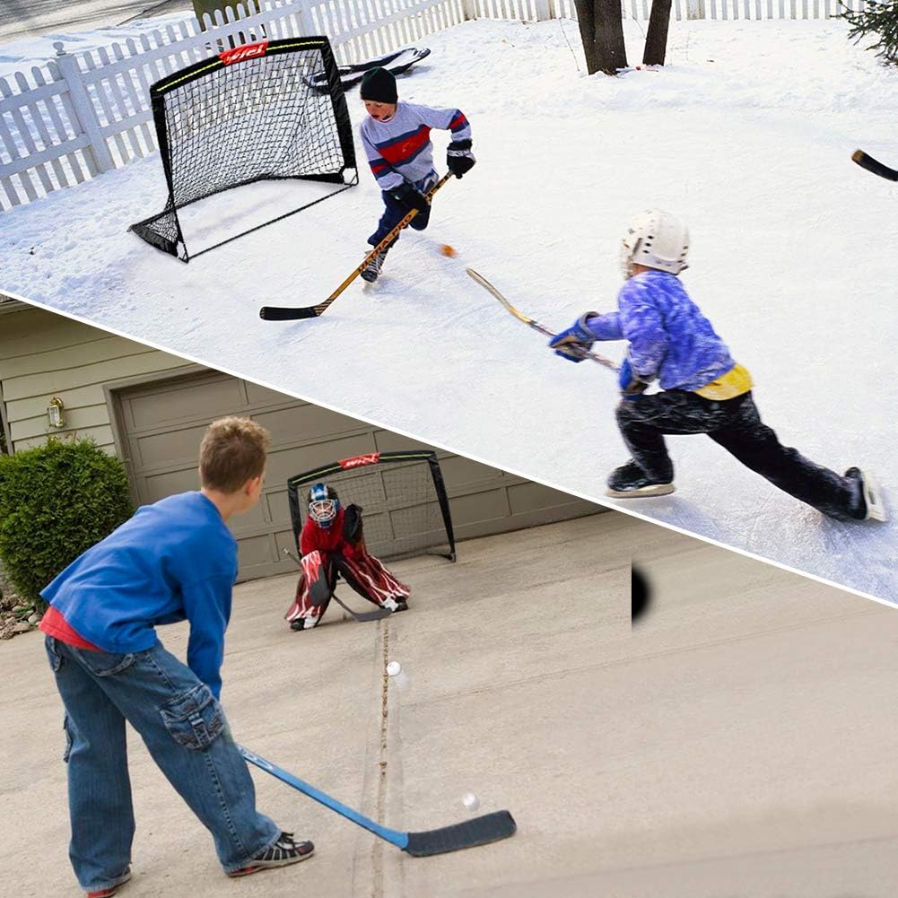 Arco de fútbol plegable, tiras reflectantes para niños