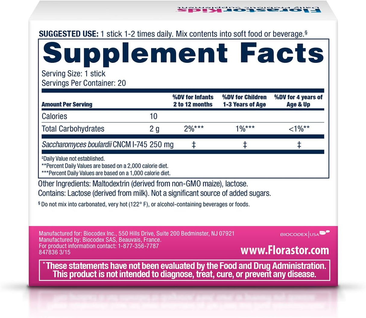 Suplemento Probiótico Diario para Niños,