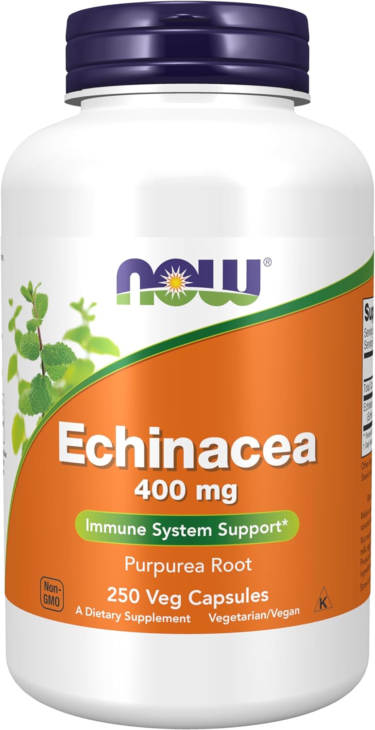 Suplemento NOW Echinacea (raíz de purpurea) 400 mg 250 cáp