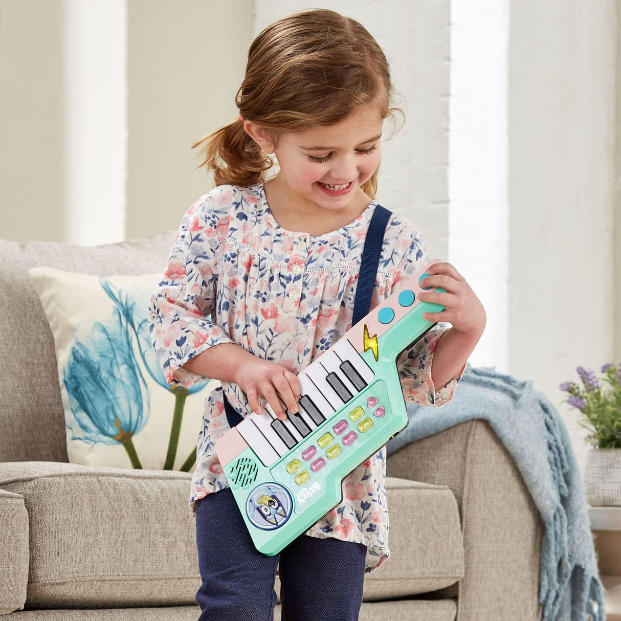 Teclado VTech Bluey, juguete musical para niños, modelo Keytar