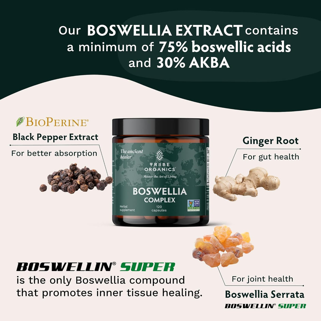 Suplemento Boswellia Serrata Complejo para Articulaciones y Músculos