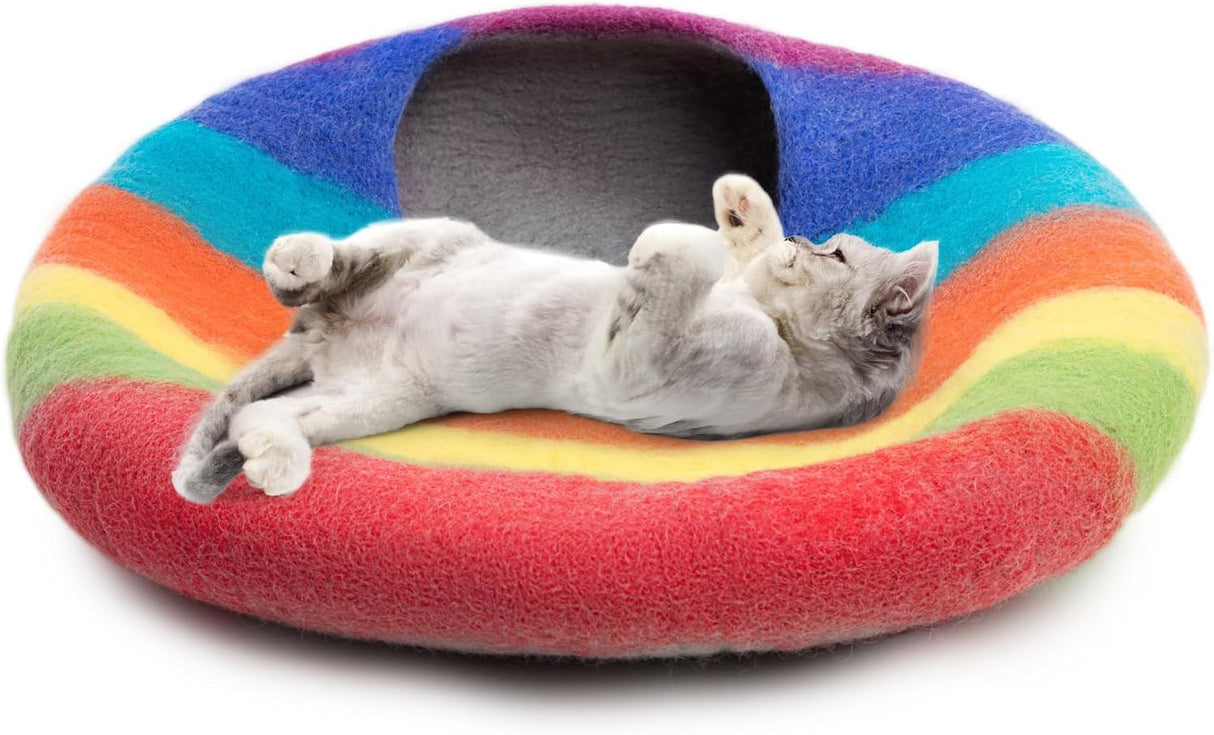 Cueva de Gato Premium de Woolygon - 100% Lana Merino, Plegable