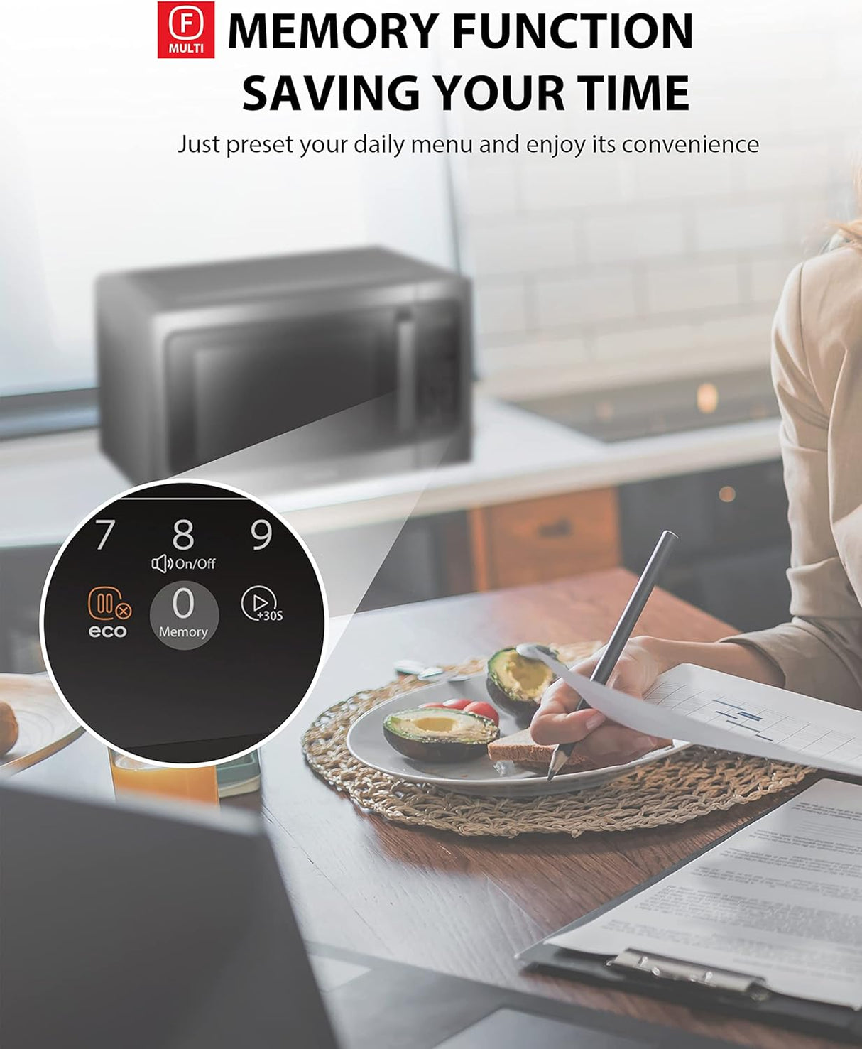 Microondas Toshiba 1.6 Cu.ft, 1200W, Sensor, ML-EM45P(BS)