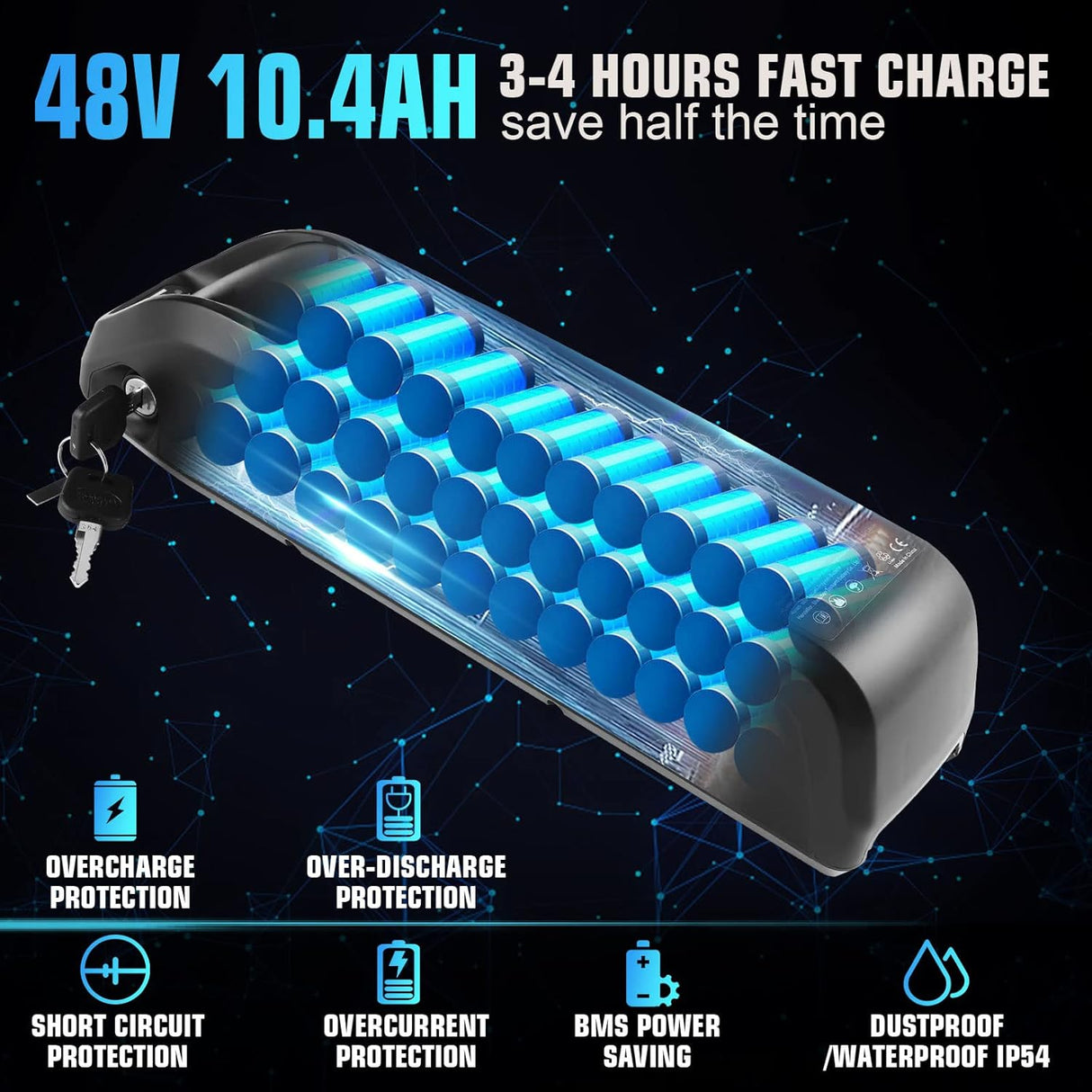 Bicicleta eléctrica ANCCHER 750W, 60 millas, 48V, montaña 27.5