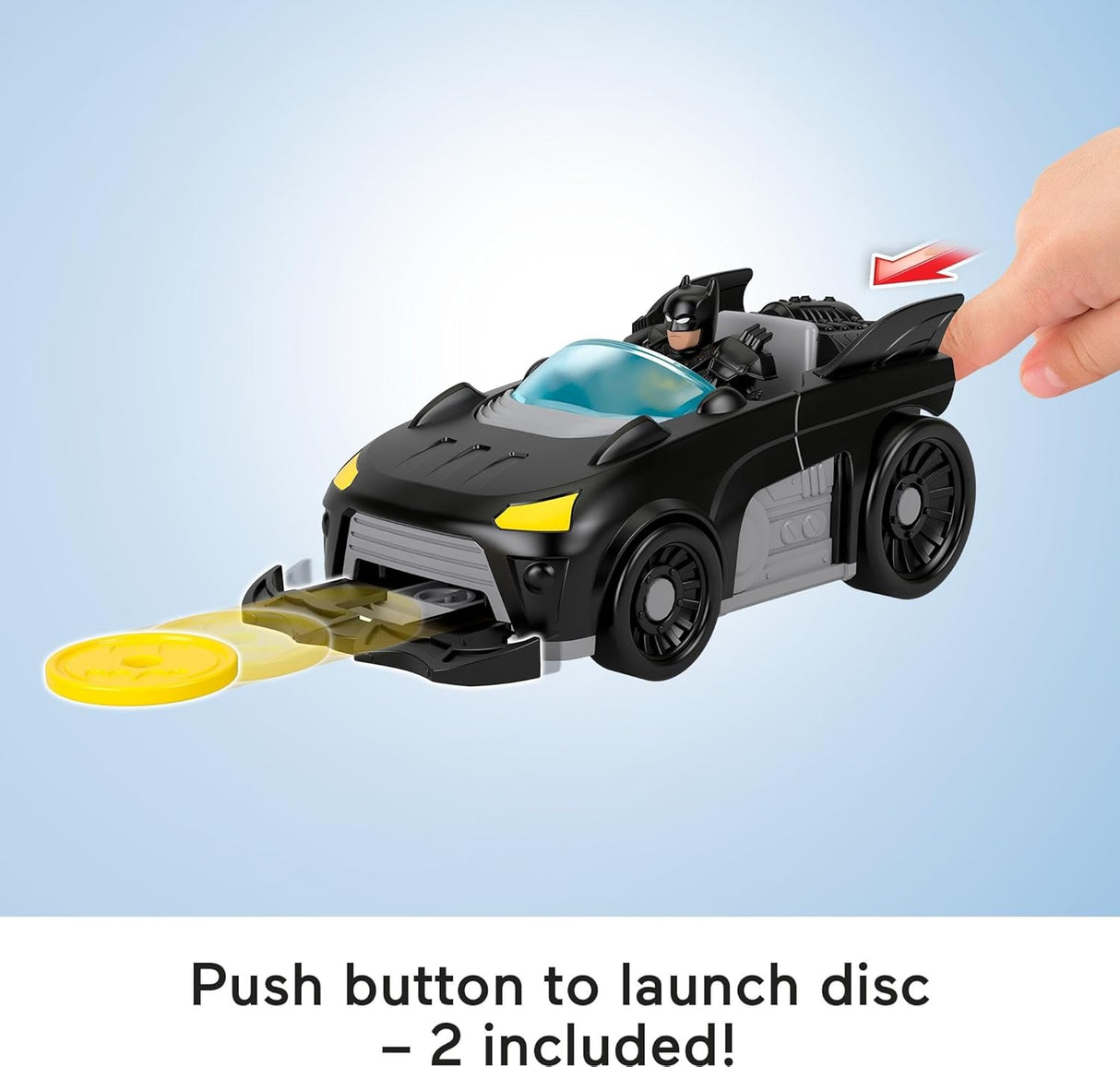 Fisher-Price Imaginext Batmobile DC Super Friends Metal Force 3