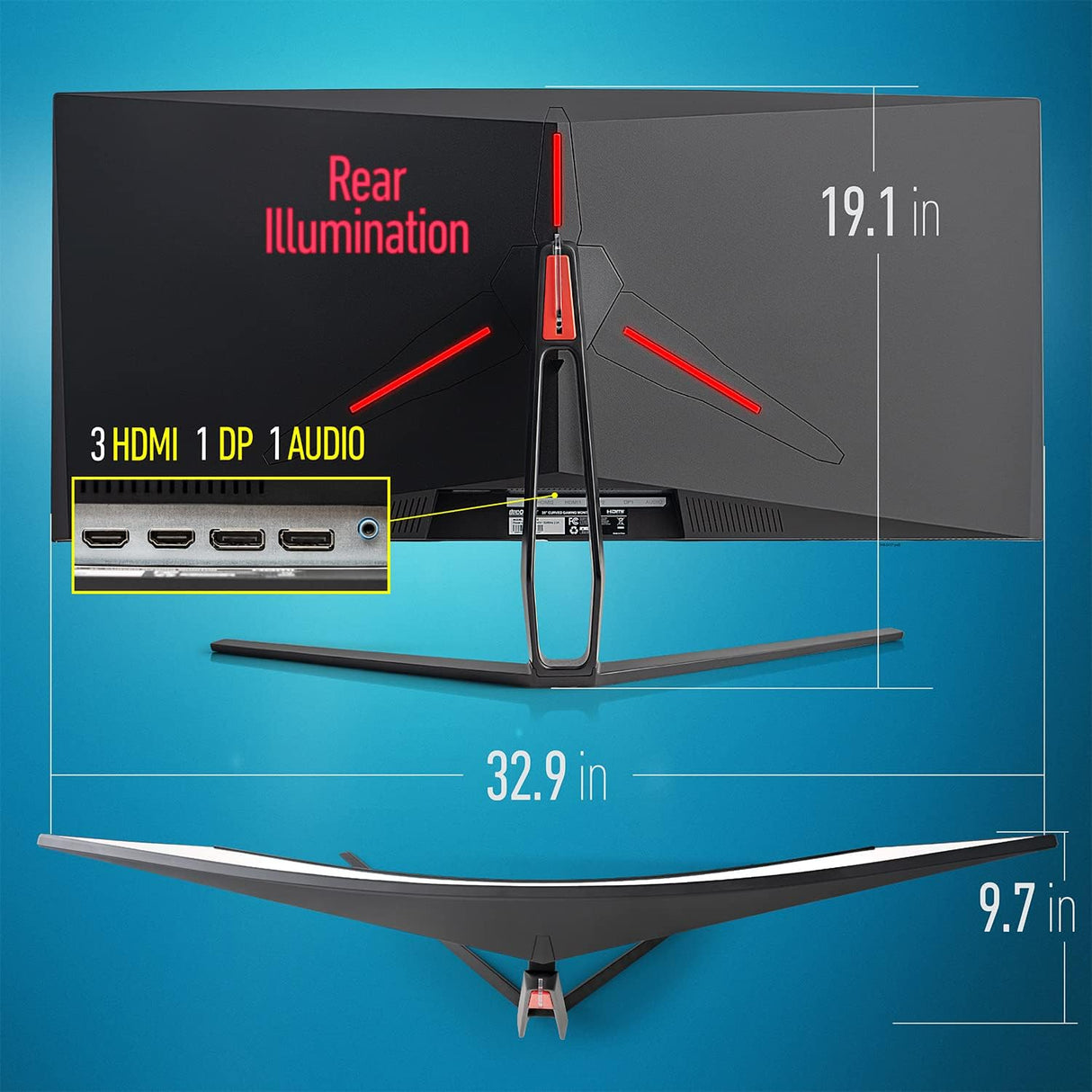 Monitor ultraancho curvado para juegos Deco Gear