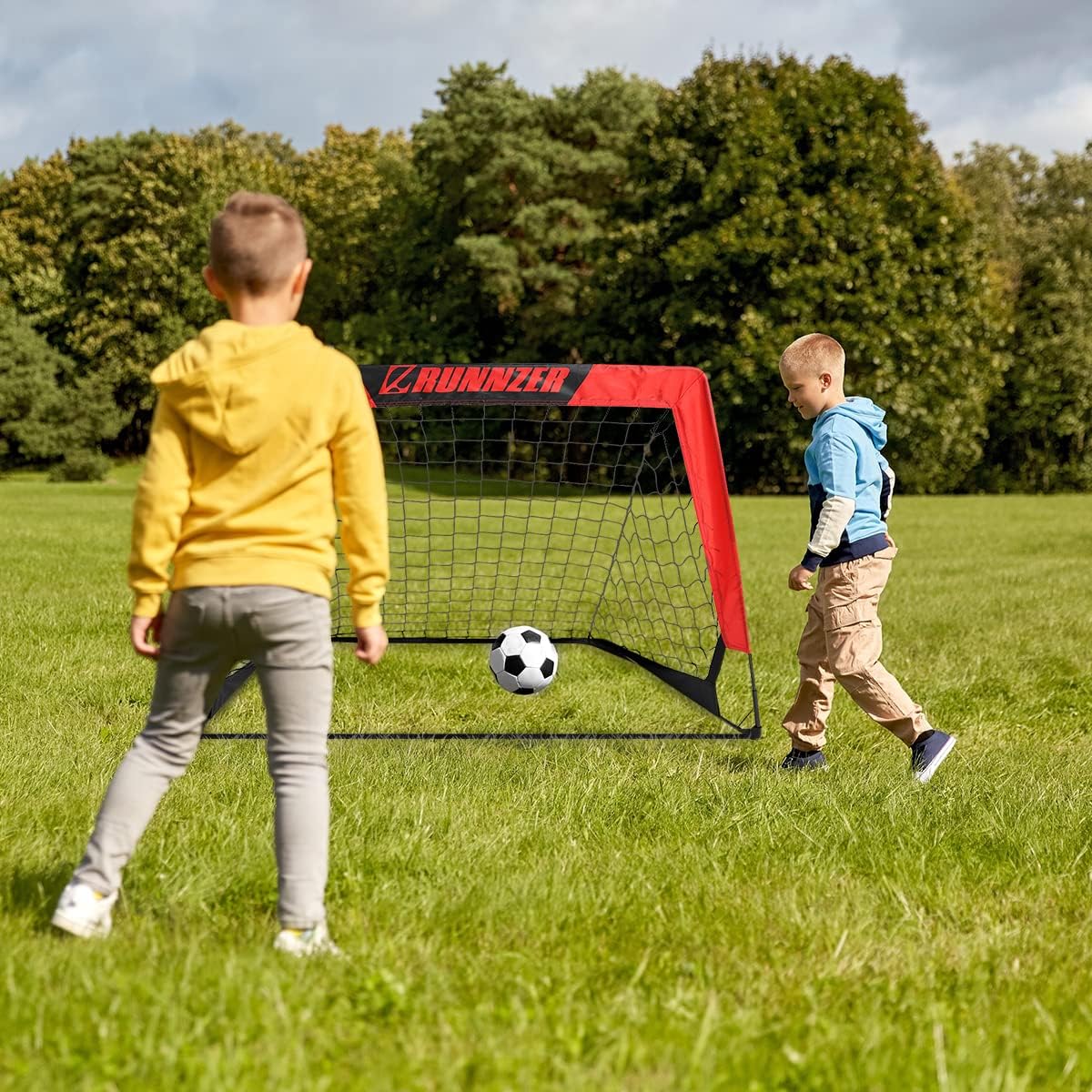 L RUNNZER Portería de fútbol para niños red de portería