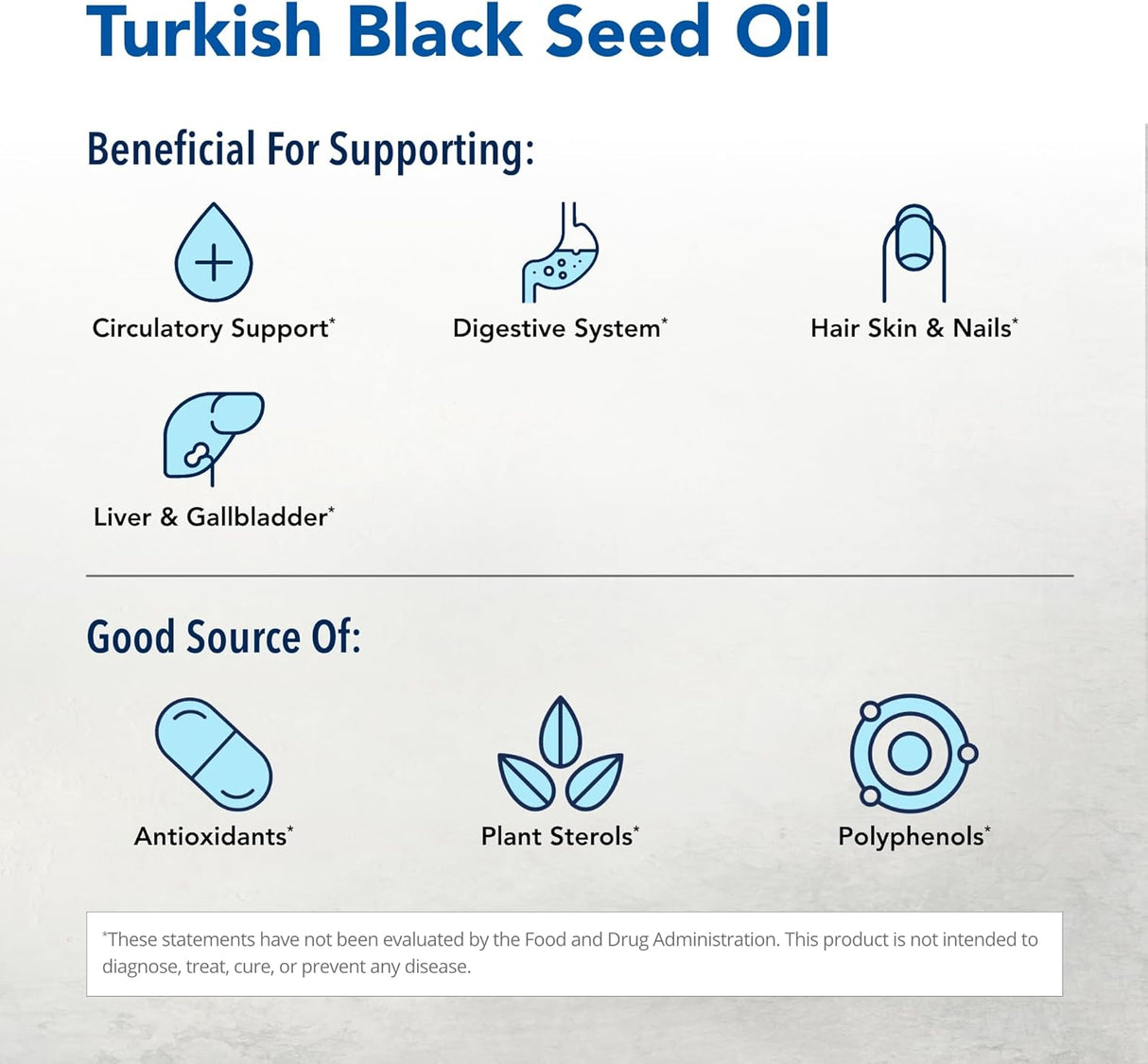 Suplementos Aceite de semillas negras 12 onzas líquidas