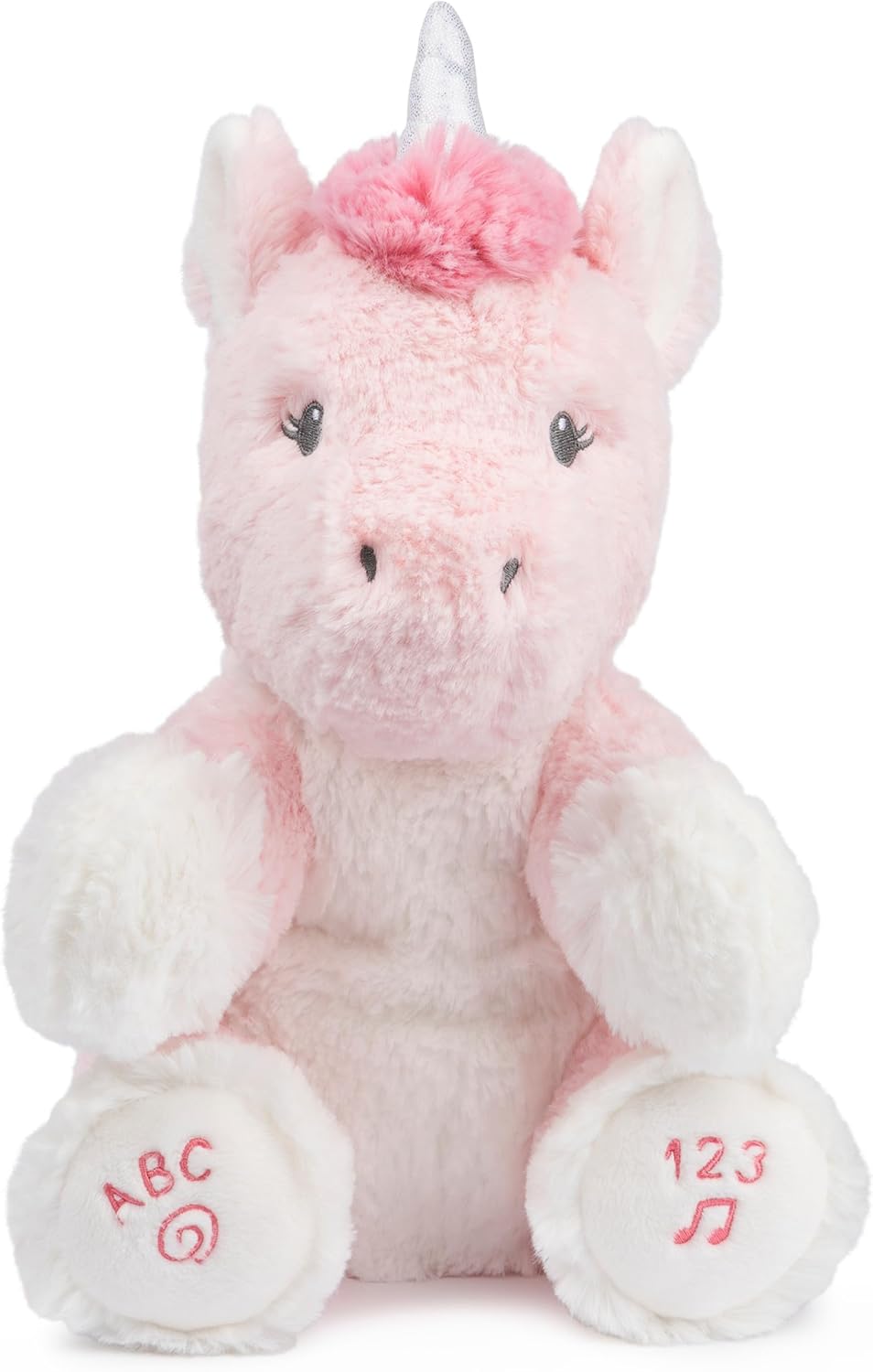 GUND Alora Unicorn Peluche Animado, Canta ABC y 123, 11”