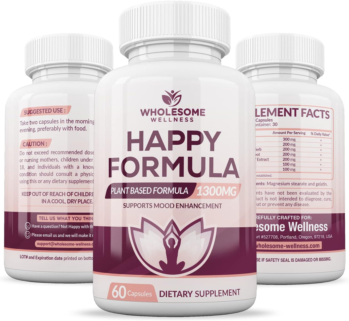 Suplemento de Alivio Natural Happy Formula para Todos 60 Cáp
