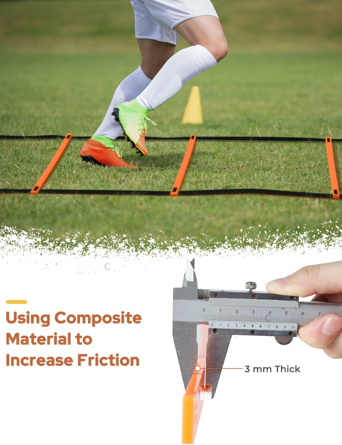 Escalera de Agilidad GHB 20ft 12 Escalones + 10 Conos y 4 Estacas