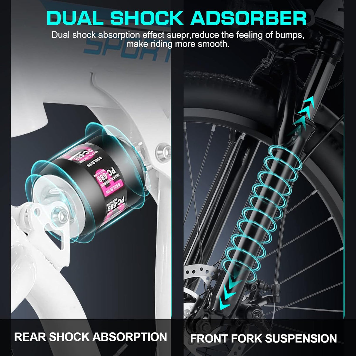 Bicicleta Eléctrica Vivi 500W, 26, Batería Extraíble, Modelo EB500