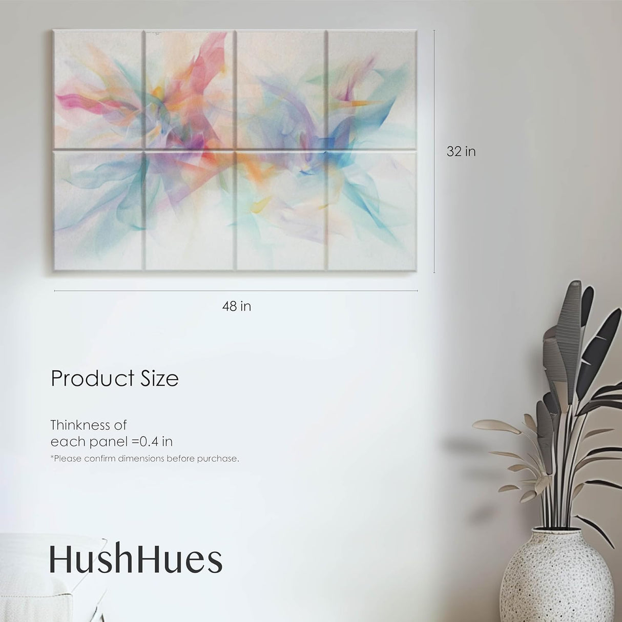 Paneles Acústicos 8-Pack para Tratamiento Sonoro, 48x32