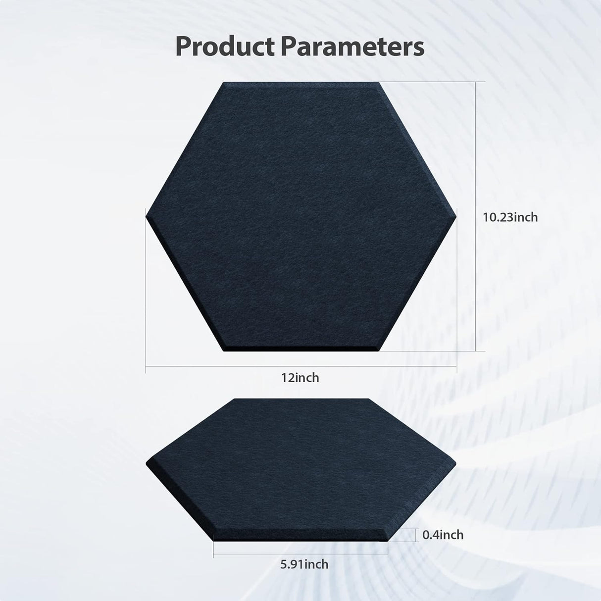 Paneles Acústicos Autoadhesivos, Alta Densidad, Hexagonales 12P
