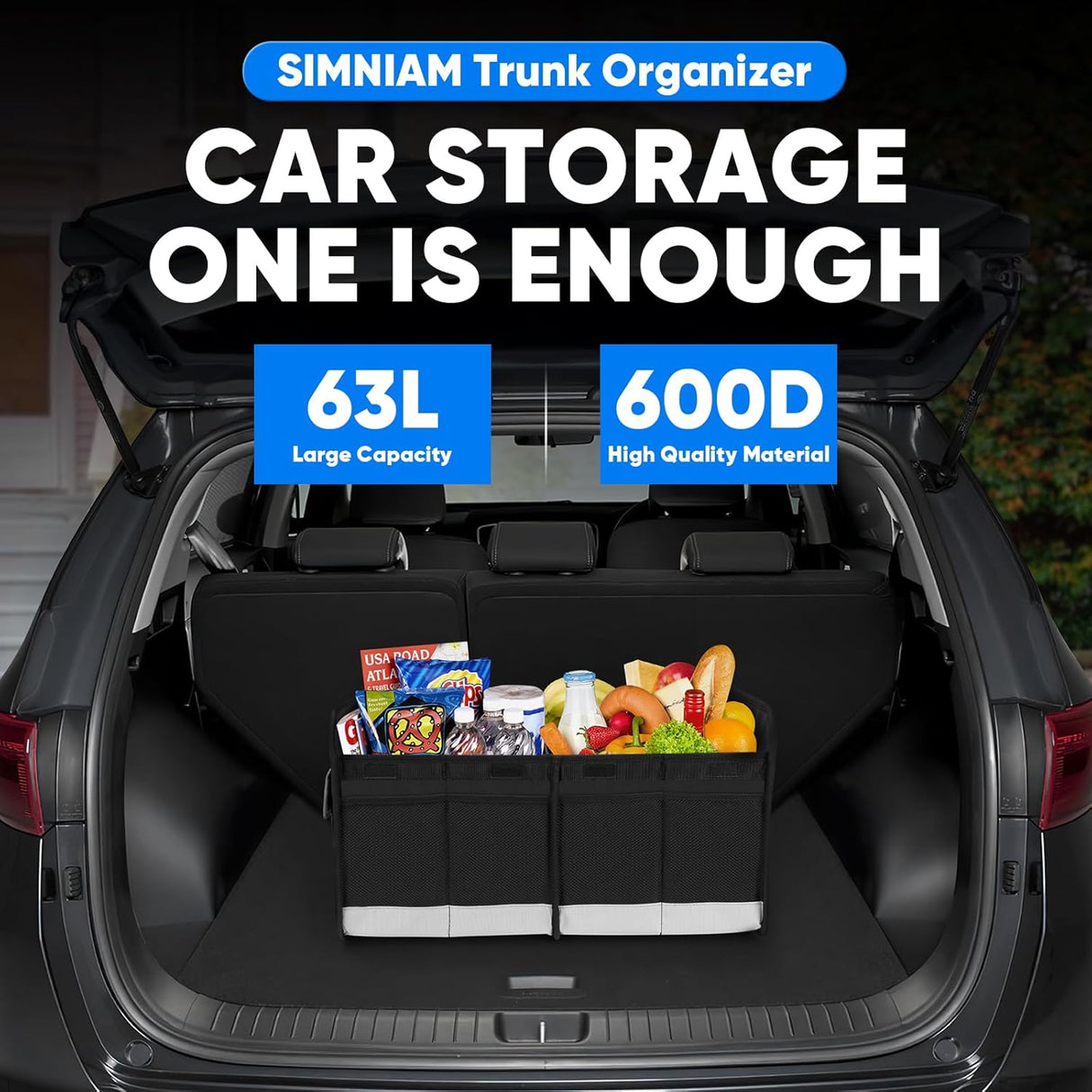 Organizador de Maletero Simniam - Portátil, Handle Reforzado