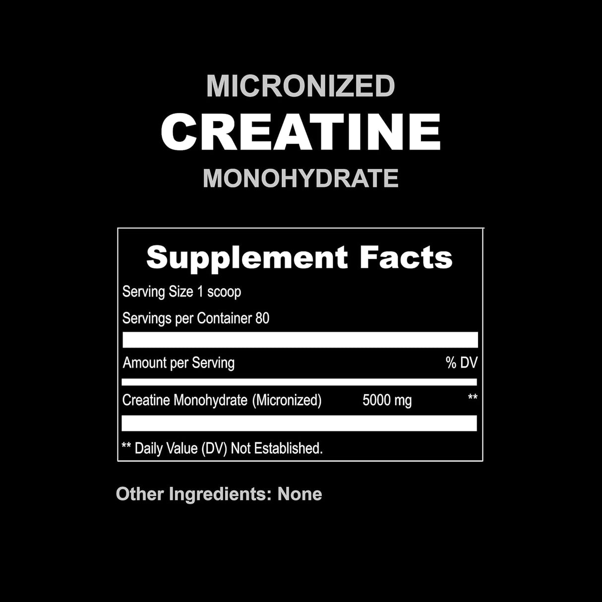 Suplementos Alimenticios Monohidrato de creatina micronizada