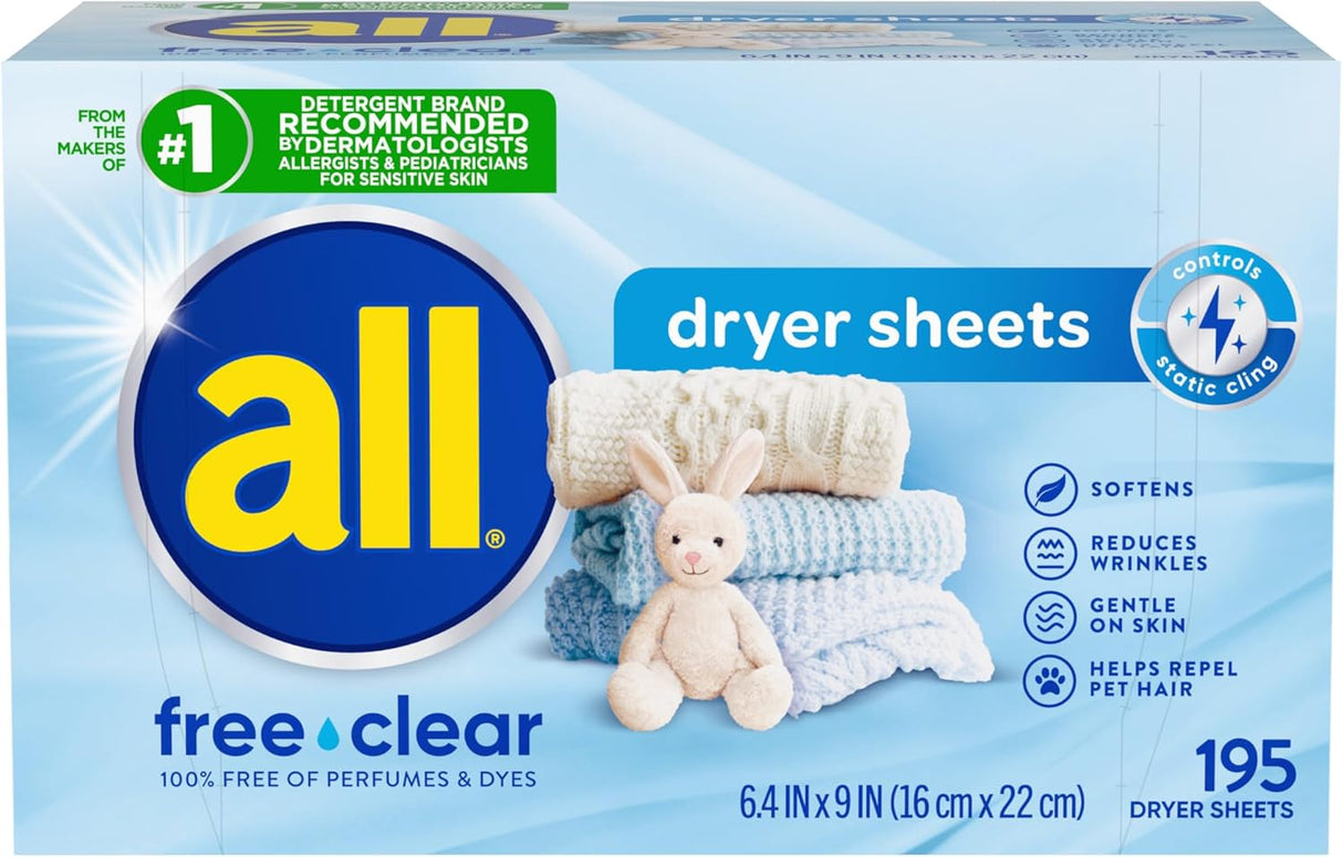 all Hojas de secadora suavizantes para pieles sensibles