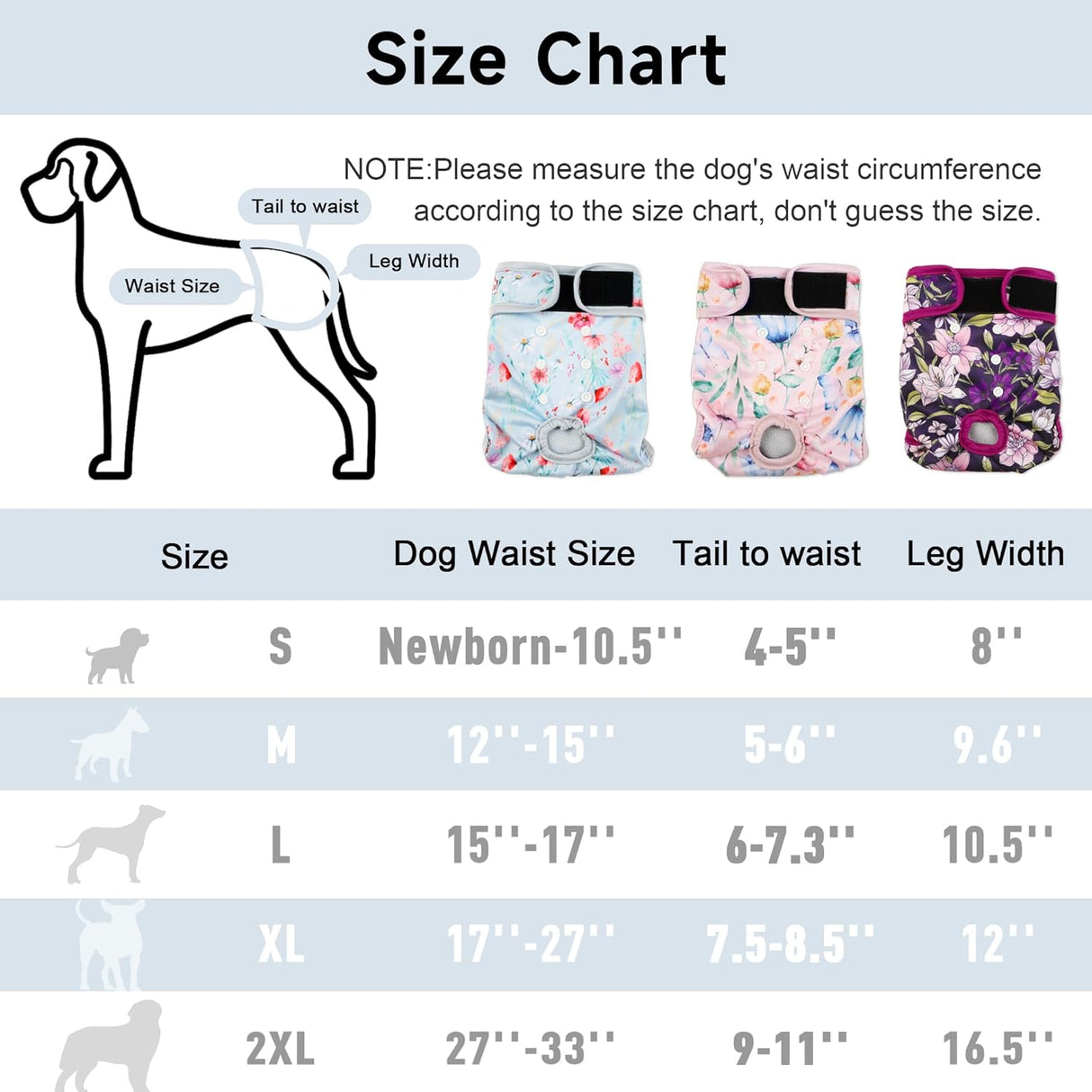 Fuz Bigaza Pañales lavables para perras hembras (M)