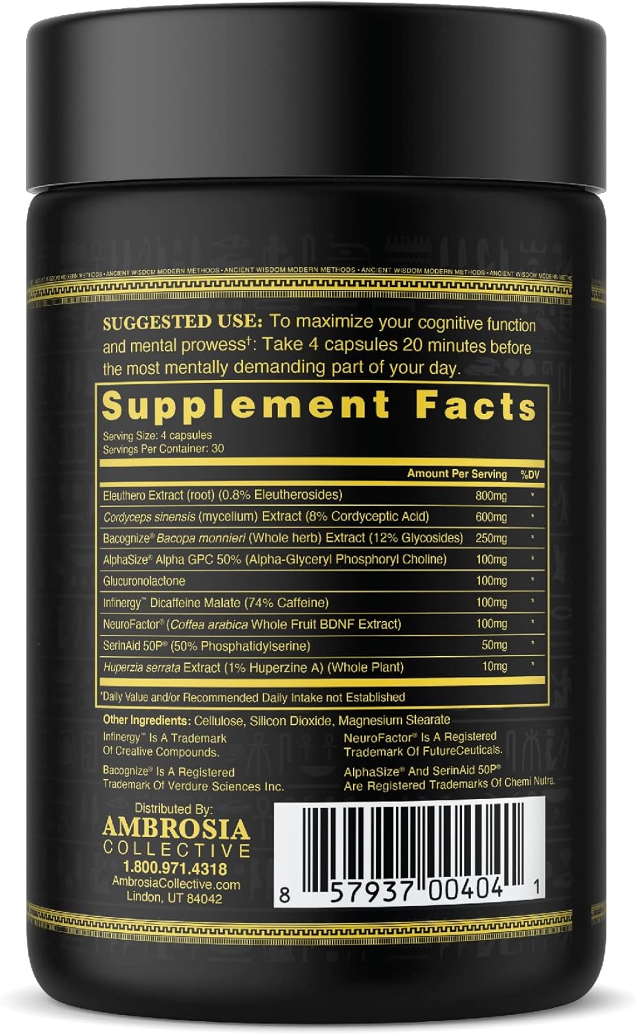 Cápsulas Ambrosia Mental Jewels - Mejora Cognitiva y Memoria