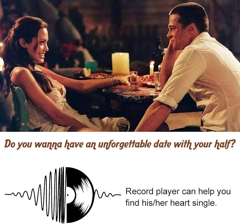 Reproductor de Vinilo Portátil con Bluetooth, Altavoces Integrados