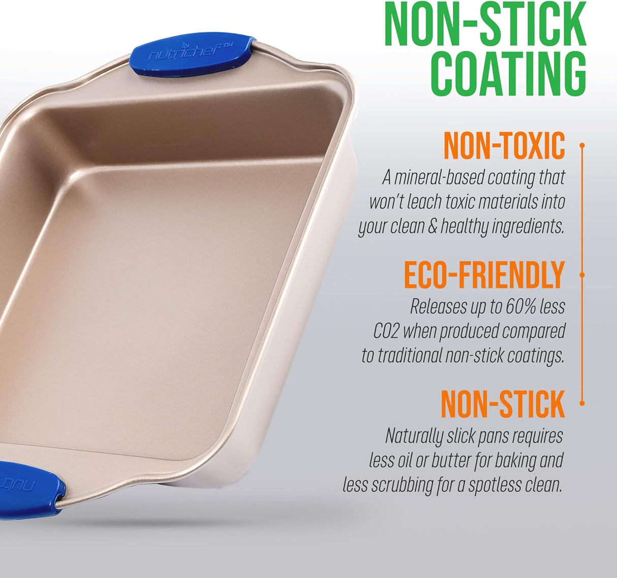 Moldes para Hornear cuadrada NutriChef BKNCSBSG36SQUARE