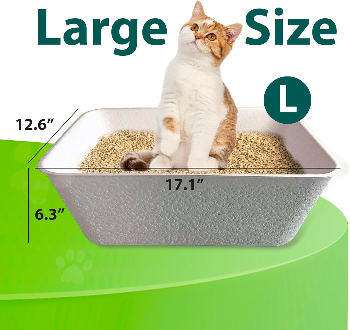 Cajas de arena desechables para gatos con bicarbonato 5 pack
