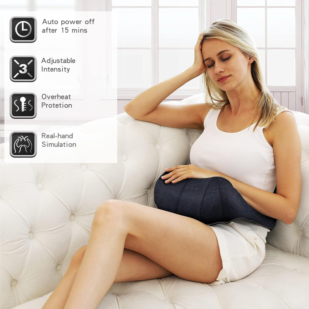 Masajeador de Cuello Mo Cuishle, Shiatsu, con Calor, Relajante