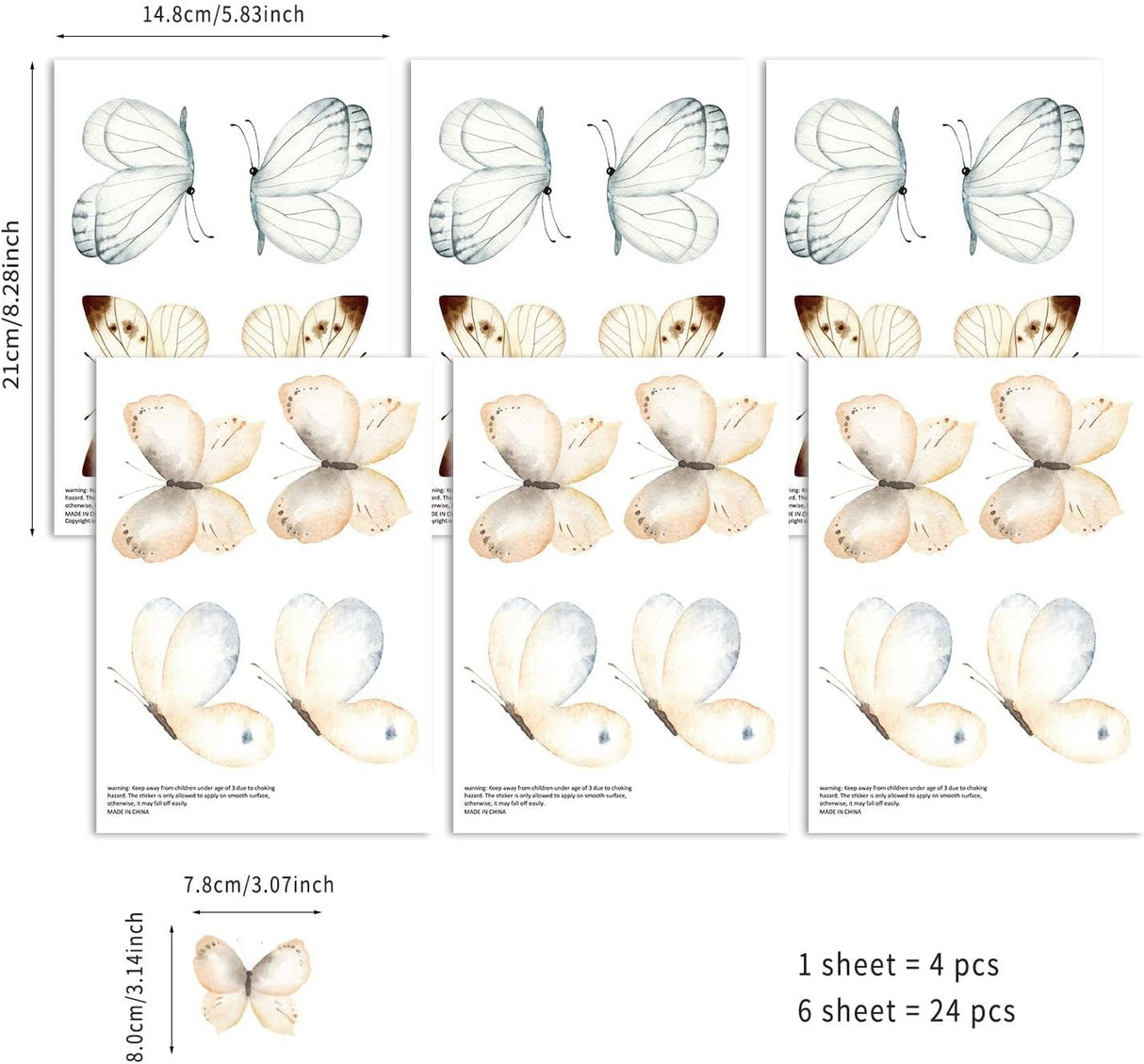 Calcomanías de pared bohemias para dormitorio de niñas