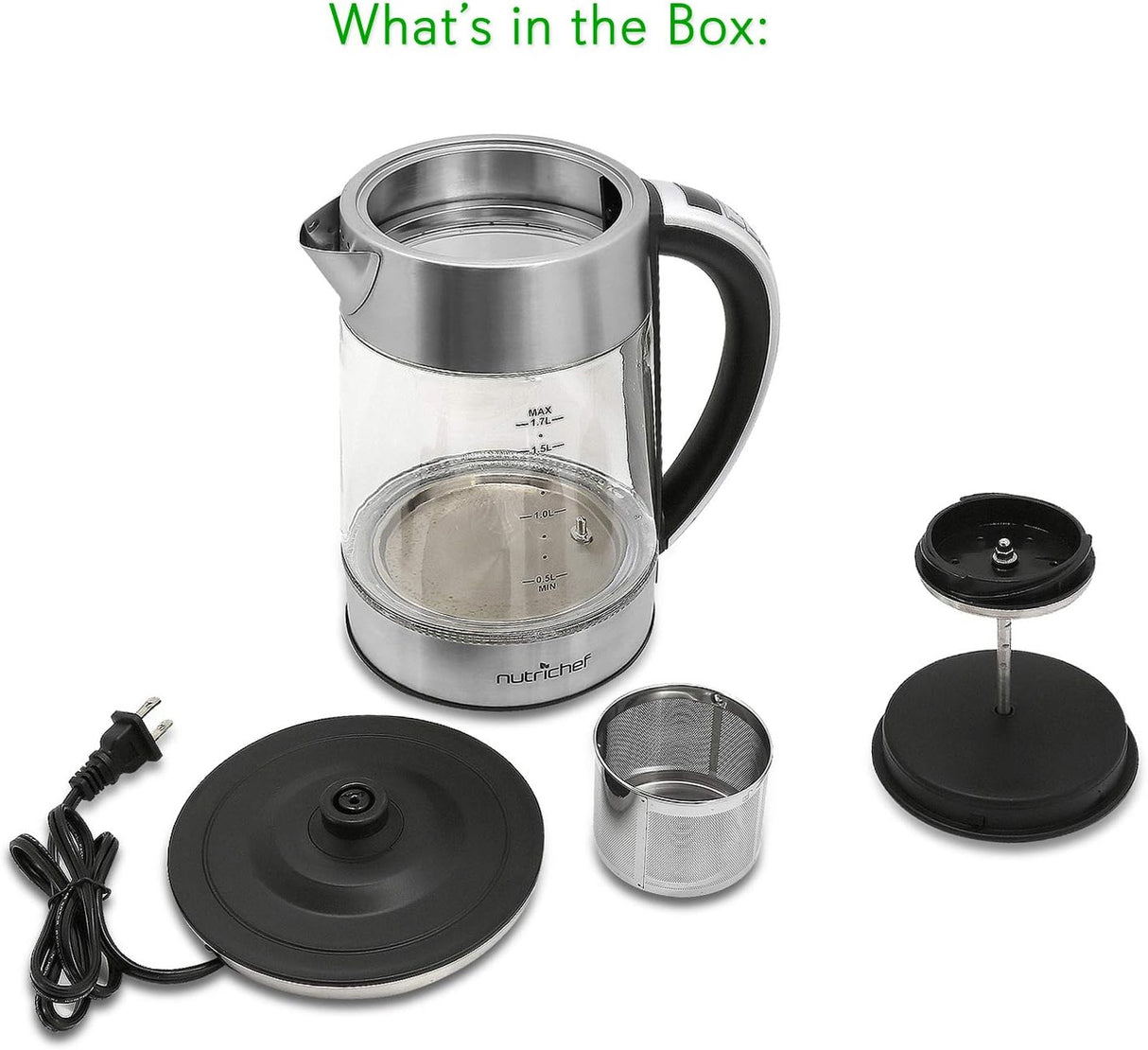 Teteras Eléctricas portátil digital NutriChef PKWTK75