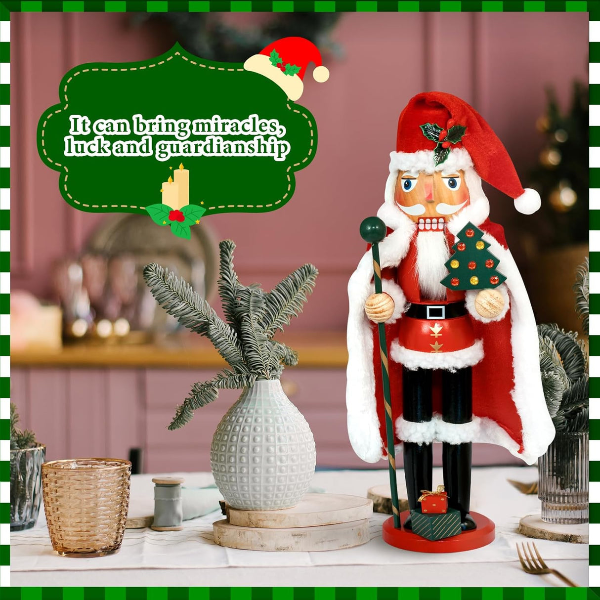 Figuras de Navidad - Decoraciones de Madera - 14 Pulgadas - Set