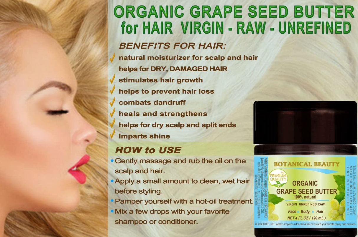 Botanical Beauty Mantequilla de aceite de semilla de uva