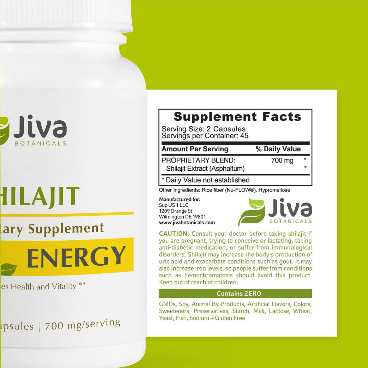 Suplemento Shilajit 700 mg Cápsulas de extracto con minerale
