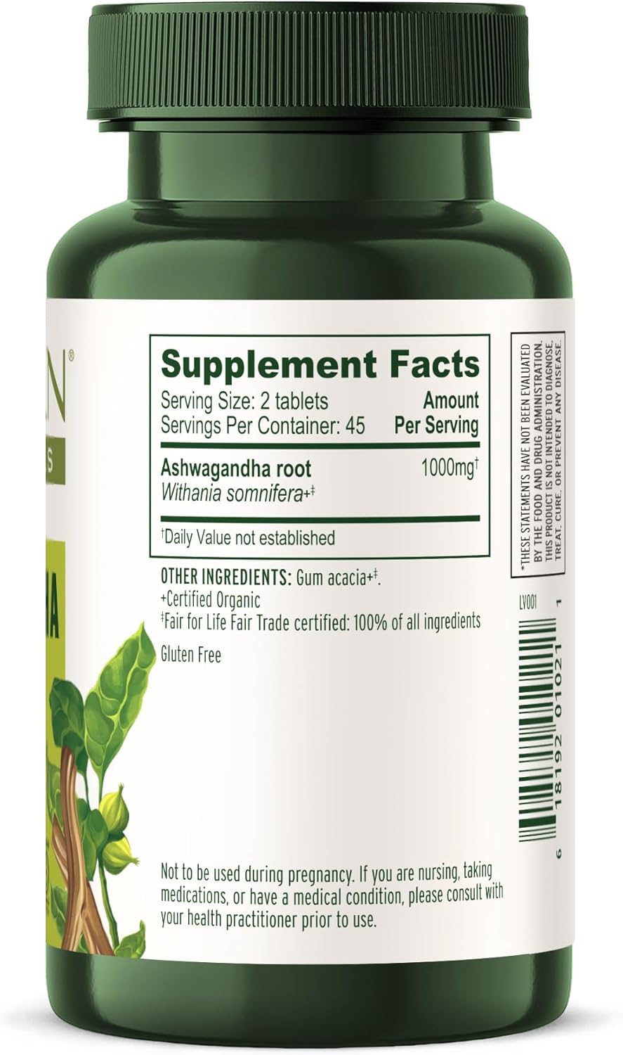 Tabletas de Ashwagandha Banyan Botanicals – Orgánico, 90 pcs