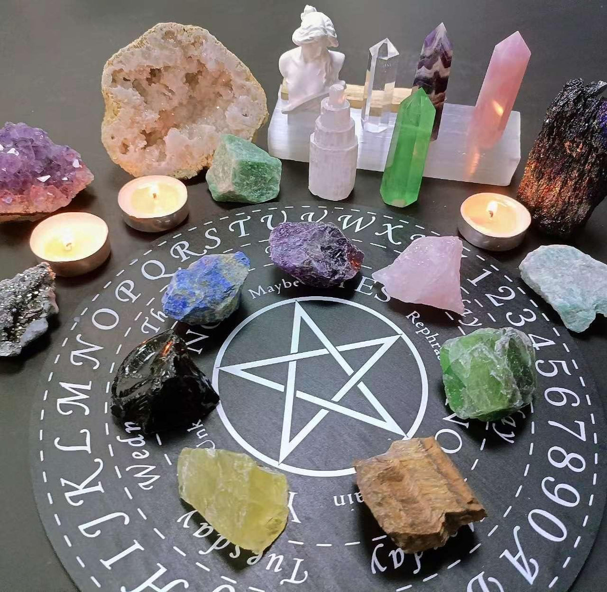 LAIDANLA Piedras naturales de cuarzo ahumado de 2 in, cristal