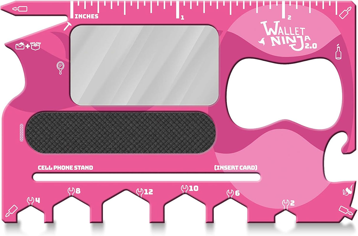 Multiherramienta avanzada 20 en 1 con espejo rosa