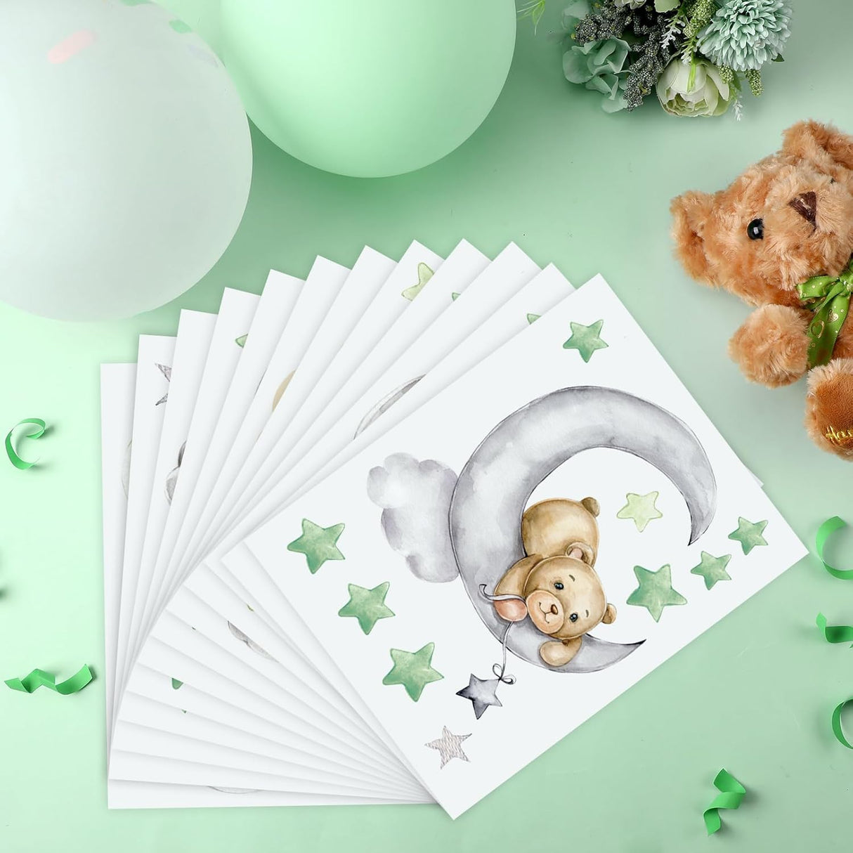 Pegatinas de Pared Yinder 12 Hojas Ositos y Vaca Highland