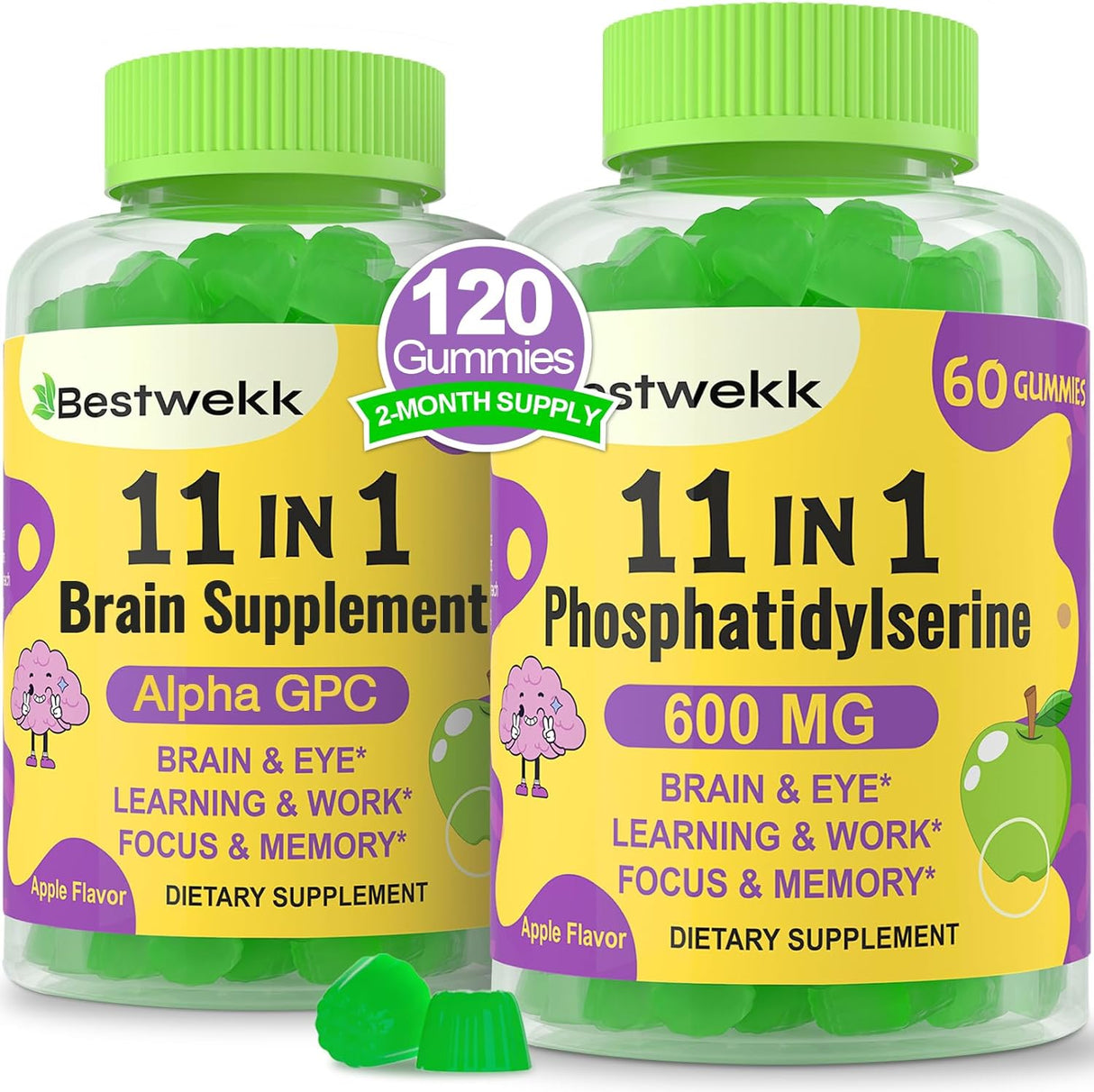 Suplemento de Fosfatidilserina 600mg para Memoria y Concentración