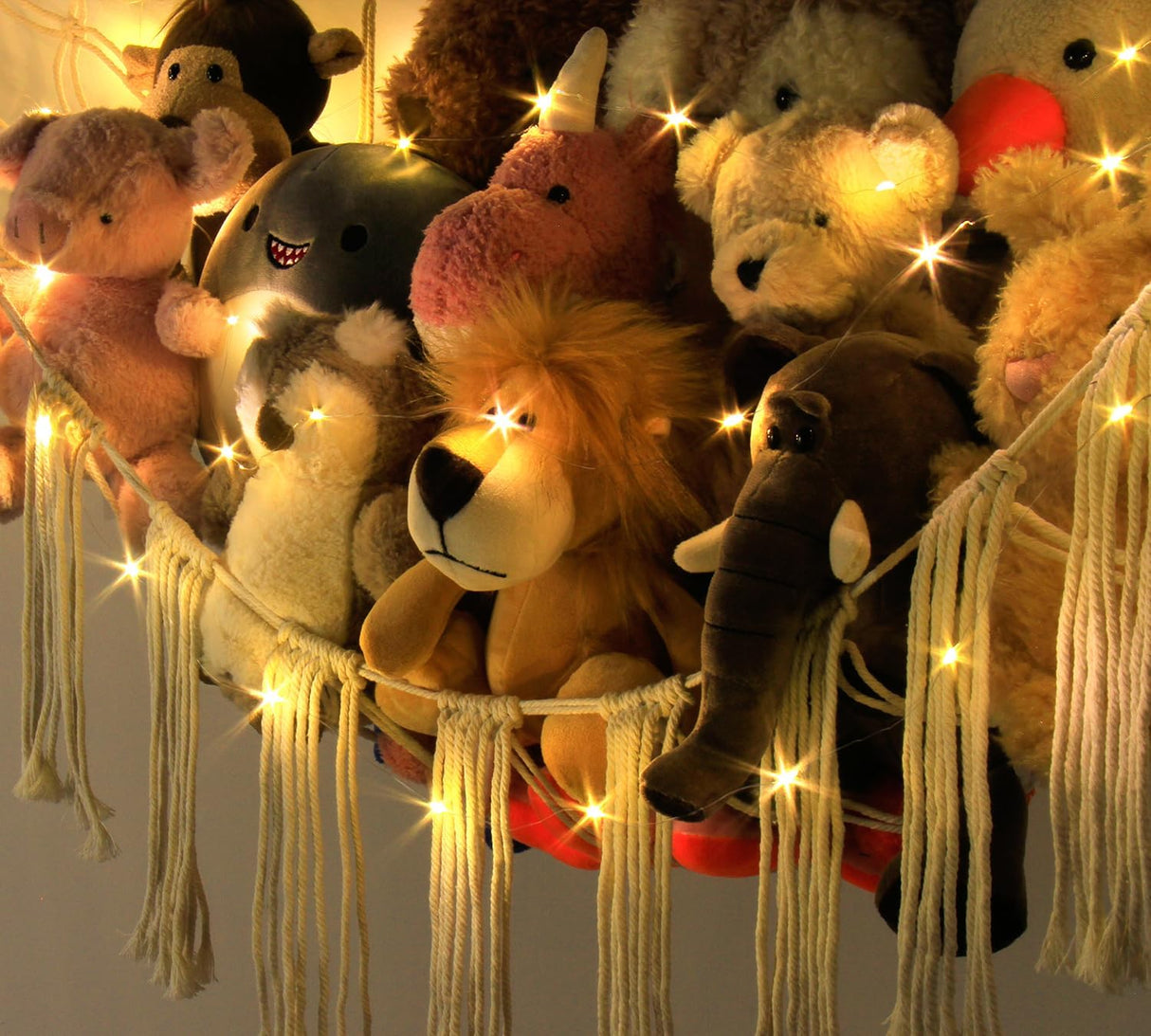 Hamaca de Almacenamiento para Peluches - X-Large con Luz LED