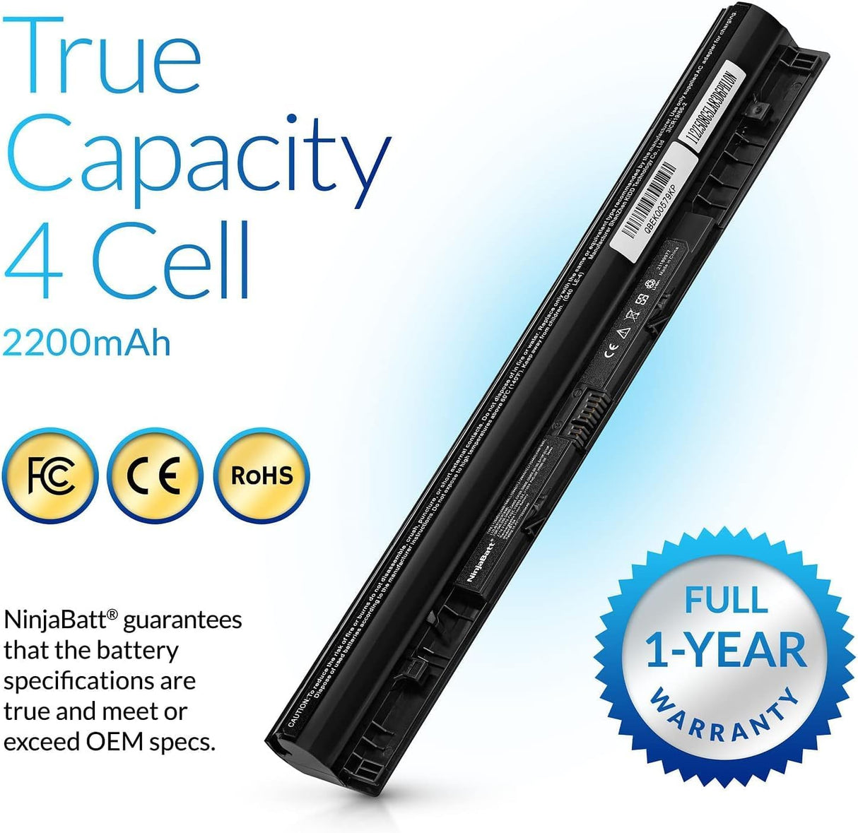 Reemplazo de batería para Lenovo L12L4A02 G400S NinjaBatt