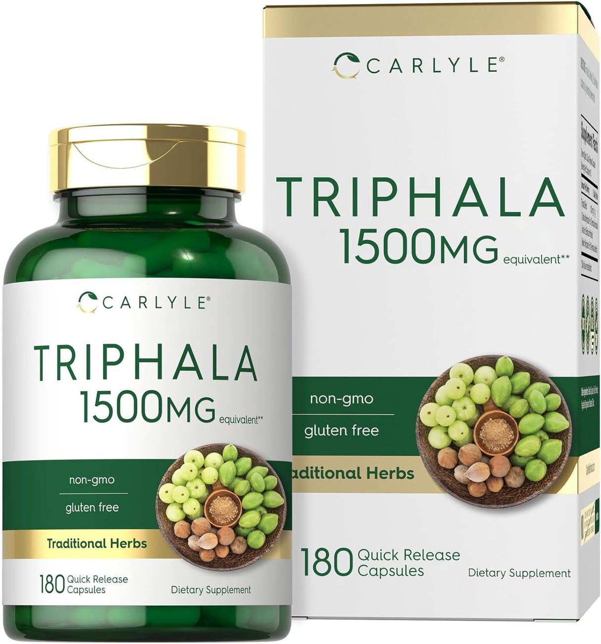 Suplemento Carlyle Triphala Cápsulas 1500 mg 180 unidades