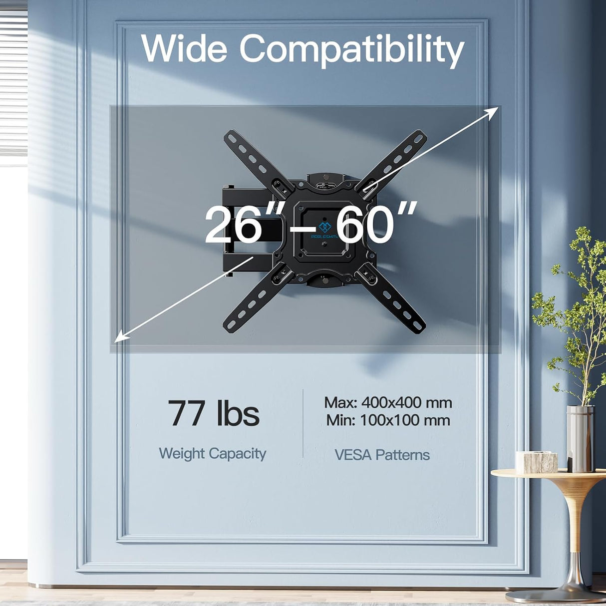 Soporte de pared PERLESMITH para TV 26-60 Full Motion PSMFK12
