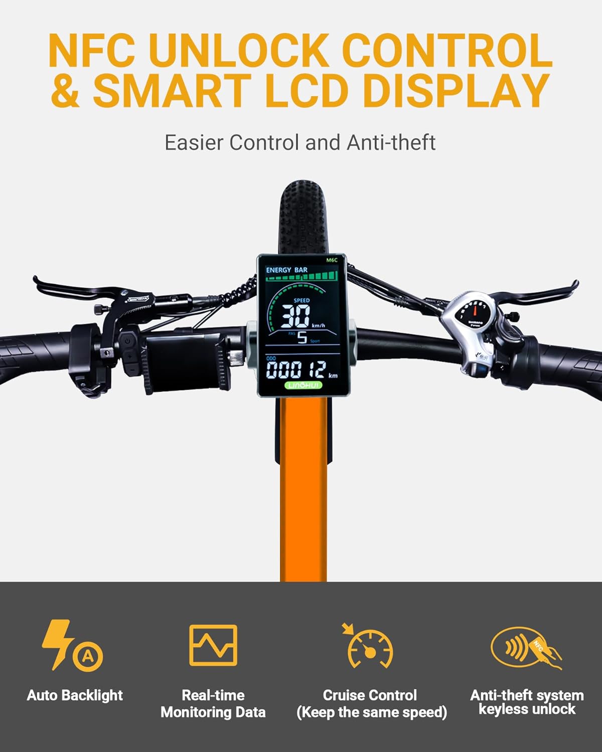 Bicicleta eléctrica BAFANG 1200W, 60 millas, plegable, 20