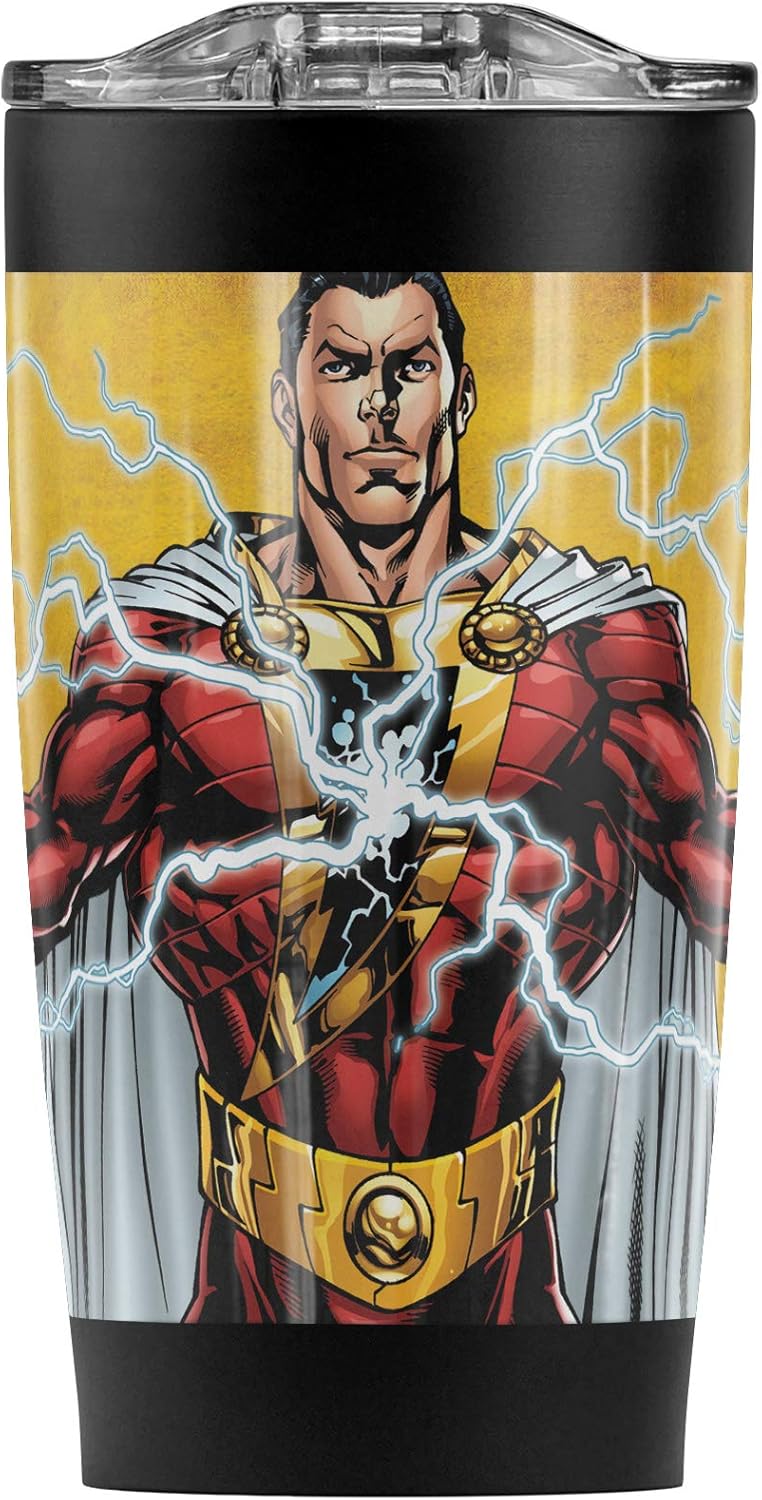 Taza de Viaje Shazam 20 oz Acero Inoxidable con Tapa Hermética