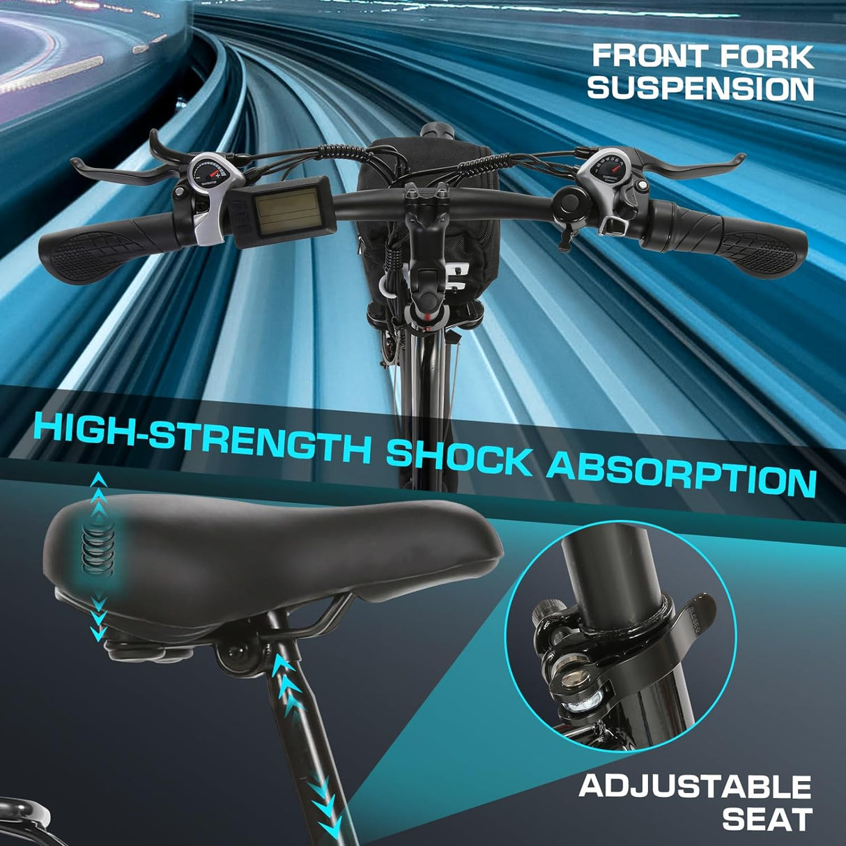 Bicicleta Eléctrica Vivi 750W, 26, Batería 48V, 50 Millas