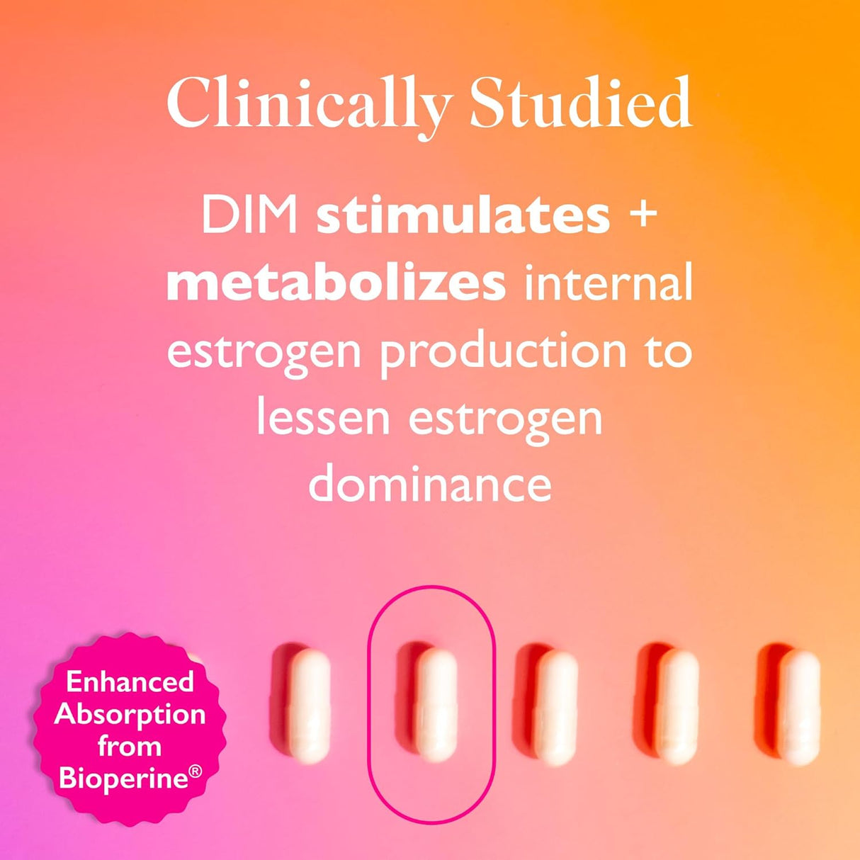 Suplemento DIM para Mujeres, Apoyo hormonal, 60 días