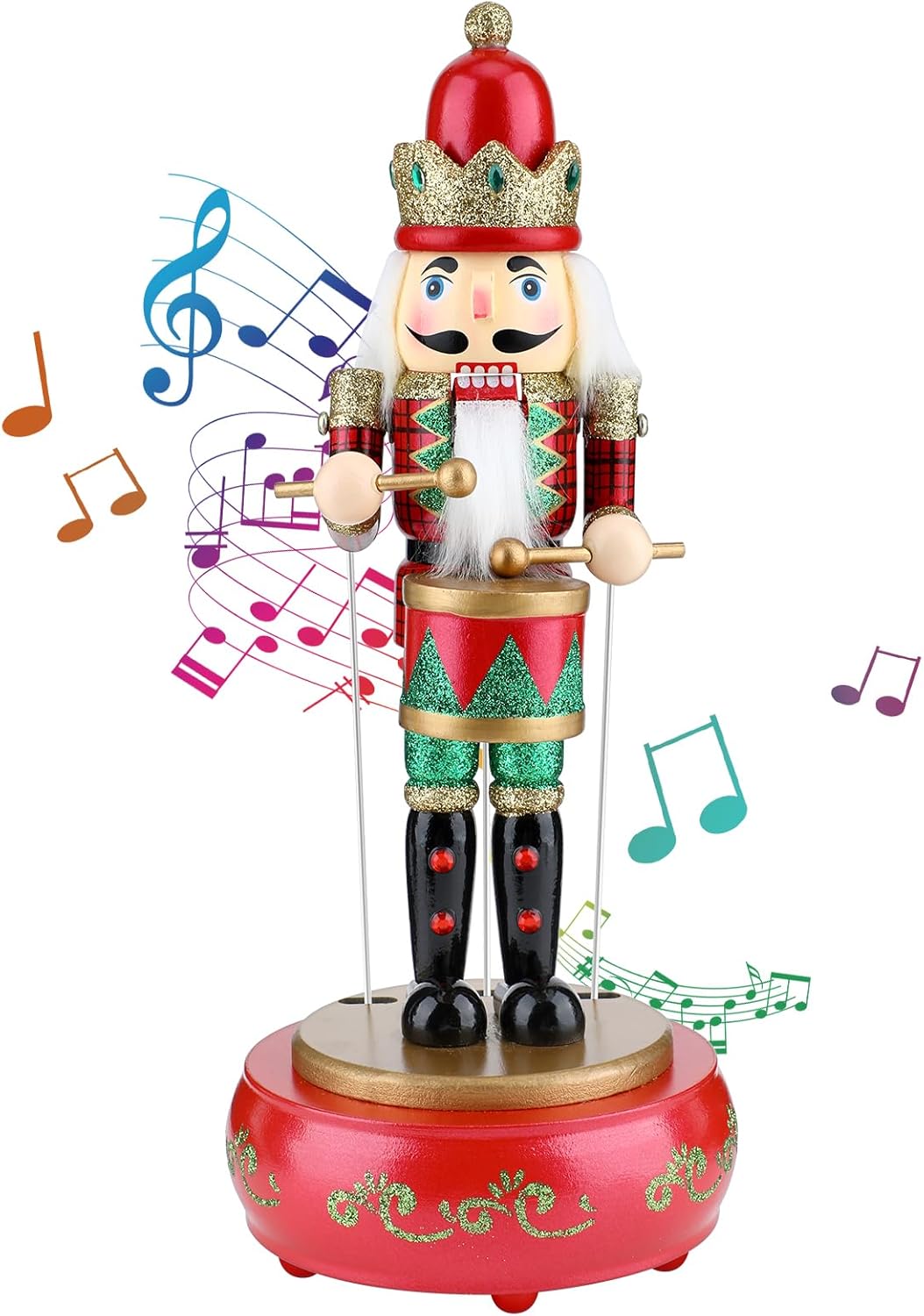 Figuras de Nuez Biupky 12 con Caja de Música y Reloj