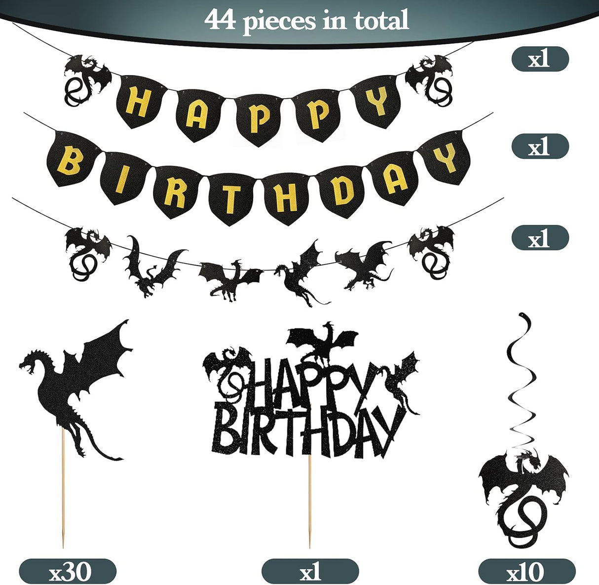 Decoración Fiesta Dragón Halloween - Set Decorativo Cumpleaños