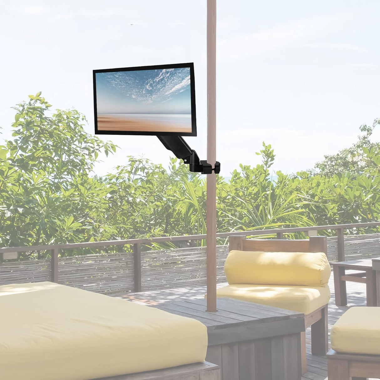 Soporte de Monitor VIVO, Brazo Ajustable, MOUNT-POLE05A